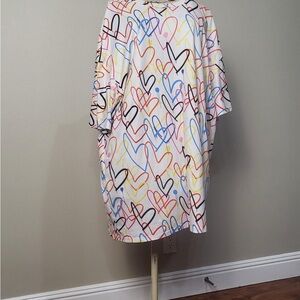 SHEIN Multicolor Heart Print Mini Dress
